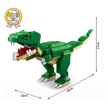 Dinosaurs building blocks (6 in One) - 1000pcs